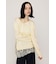 LACE TRIM V NECK KNIT トップス