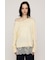 LACE TRIM V NECK KNIT トップス