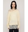 LACE TRIM V NECK KNIT トップス