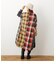 クレイジーパターンチェックシャツワンピース