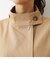 袖ボリュームスタンドカラーコート
