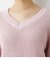 ワッフルVネックニット