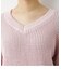ワッフルVネックニット