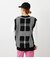 チェックニットベスト