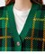 チェックニットベスト
