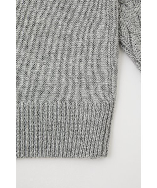 メンズデニムパッチロゴニットトップス