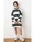 LOGOボーダーニットワンピース