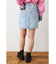 LOSE COLOR DENIM MINI SKIRT