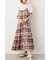 チェックキャミワンピース&TシャツSET