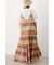 チェックキャミワンピース&TシャツSET