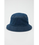 washed-denim bucket HAT