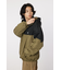 bicolor hooded ジャケット