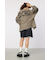 バックロゴドルマンニットカーディガン