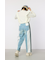 カスタムトラックデニムパンツ