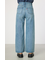 waist designフレアデニムパンツ