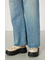 waist designフレアデニムパンツ
