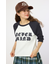 ダメージアップリケラグランリブ Tシャツ