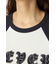 ダメージアップリケラグランリブ Tシャツ