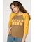 ダメージアップリケラグランリブ Tシャツ
