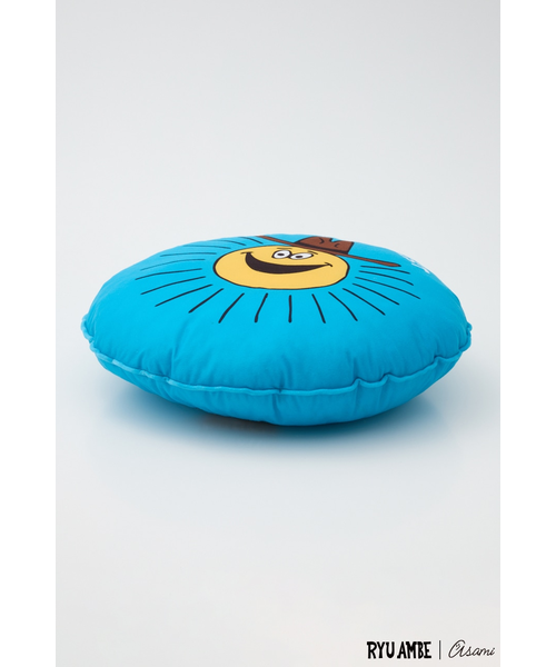 【美品】リュウアンベ×ロデオクラウンズワイドボウル　コラボクッション　ブルー RODEO CROWNS WIDE BOWL | (Ryu Ambe)クッション (その他
