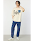 メンズスプレーロゴニットトップス