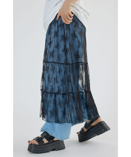 即完売品✨️ ロデオクラウンズ　ティアードオーバーオールスカート M RODEO CROWNS WIDE BOWL｜ティアードサロペットスカート