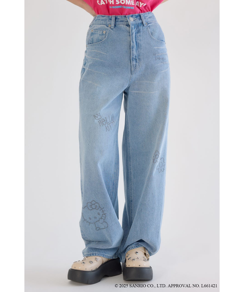 ハローキティ×ロデオクラウンズ☆デニムパンツ RODEO CROWNS WIDE BOWL | (サンリオキャラクターズ)DRAWING