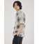 ポリメッシュフラワーシャツ