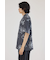ポリメッシュフラワーシャツ