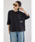 カラーステッチVネック5分袖Tシャツ