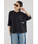 カラーステッチVネック5分袖Tシャツ