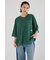 カラーステッチVネック5分袖Tシャツ
