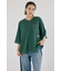カラーステッチVネック5分袖Tシャツ
