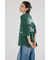 カラーステッチVネック5分袖Tシャツ
