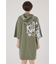 Right shoulder LOGOパーカーワンピース