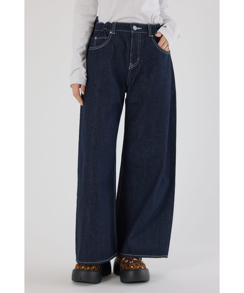 新品ロデオクラウンズワイドボウル ビッグリ ボンデニムパンツ M ビッグリボンデニムパンツ｜ロデオクラウンズ／ロデオクラウンズワイド