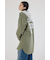 フード付きロゴシャツワンピース