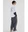 バックロゴレイヤードシャツ