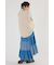 アシメティアードデニムスカート