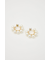 フェイクパールフープピアス