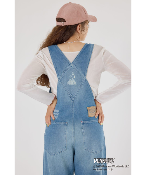 ロデオクラウンズ　スヌーピ　オーバーオールとロンT 2点セット新品 PEANUTS) オーバーオール｜ロデオクラウンズ／ロデオクラウンズワイド