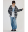 【UNISEX】フードチェックシャツ