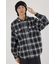 【UNISEX】フードチェックシャツ