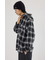 【UNISEX】フードチェックシャツ