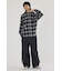 【UNISEX】フードチェックシャツ