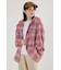 【UNISEX】フードチェックシャツ