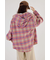 【UNISEX】フードチェックシャツ