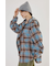 【UNISEX】フードチェックシャツ