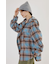 【UNISEX】フードチェックシャツ