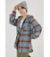【UNISEX】フードチェックシャツ